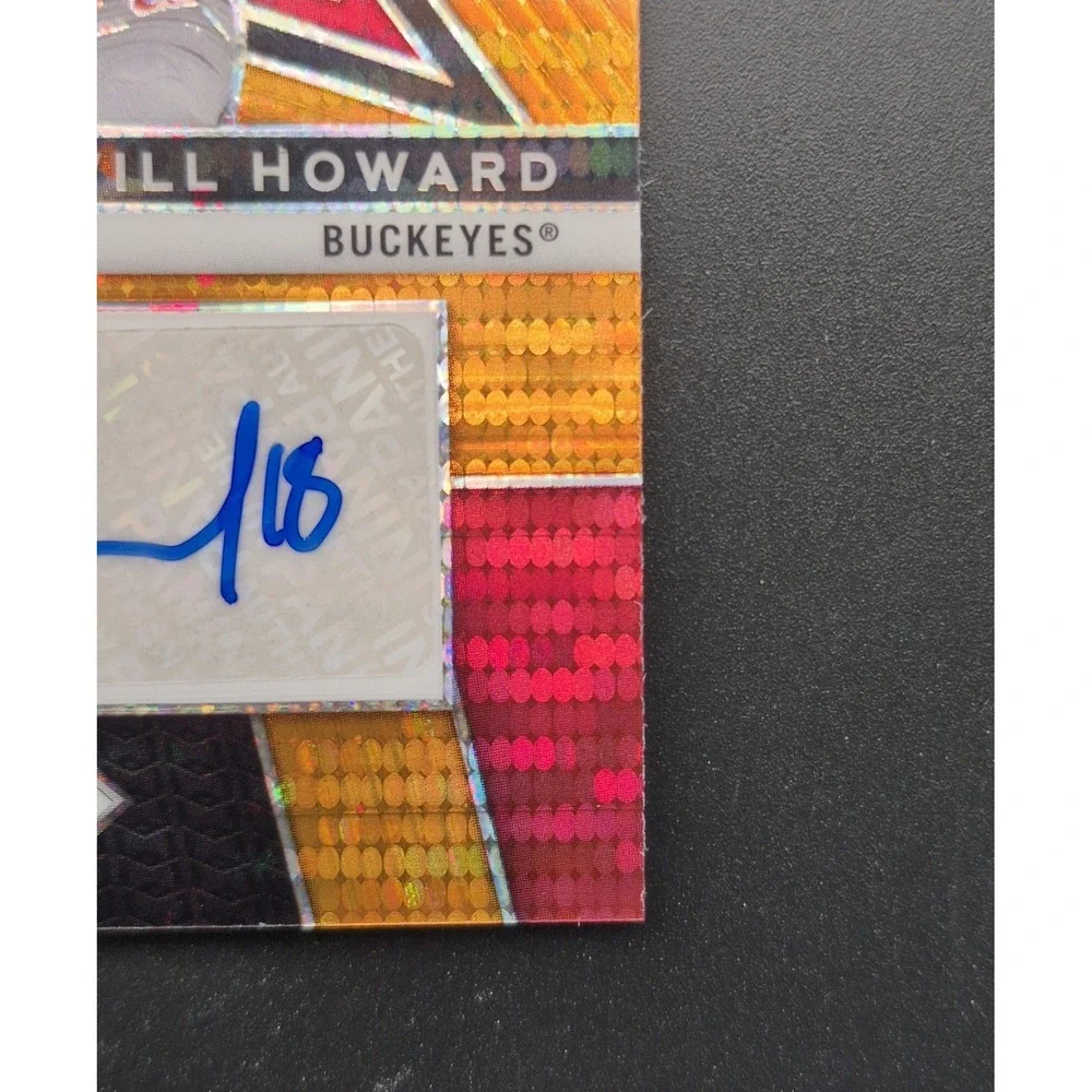 2025 Prizm Draft Picks Will Howard ##SSS-WHD Saturday Stars Orange Pulsar /35 AU